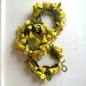 Vintage yellow floral rings -3